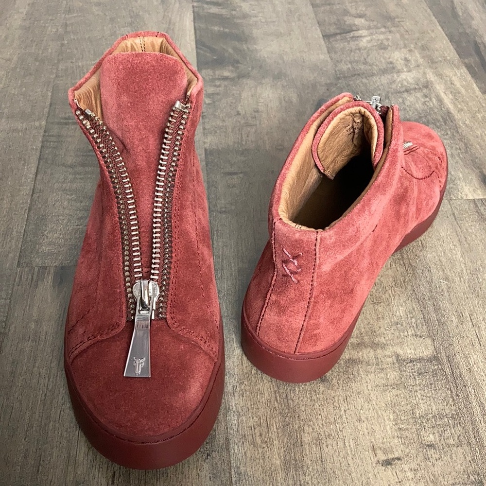 Frye Lena Zip High Women’s 7.0 Red Clay Suede